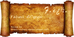 Falusi Ágnes névjegykártya